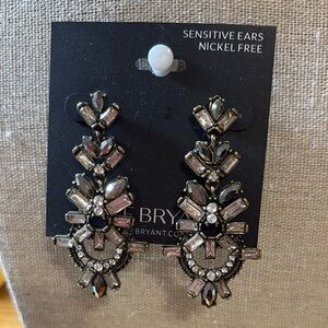 Lane Bryant Black and Silver Earrings